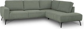 Зелен шенилов ъглов диван (десен ъгъл/L форма) Amsterdam – Scandic
