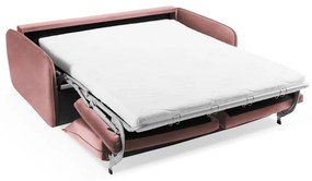 Розов кадифен разтегателен диван 214 cm Vienna - Cosmopolitan Design