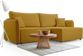 Ъглов диван Melody-Жълто-Десен