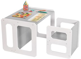 GINGER HOME К-кт 3в1 тип Монтесори БЯЛ/СИВ