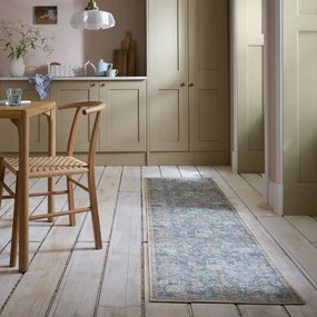 Синя пътека подходяща за пране 60x230 cm Orelia Global – Flair Rugs