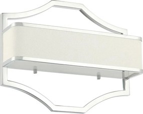 Open Design OR84504 - Настенно осветително тяло GERDO 2xE14/12W/230V, гланцов хром/бял