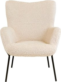 Кремаво кресло от изкуствен косъм Glasgow – Bonami Essentials