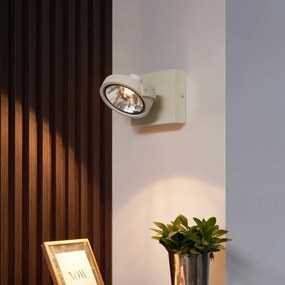 Модерен таванен прожектор бежов G9 кръгъл въртящ се и накланящ се - Go