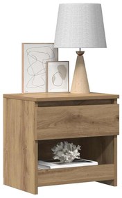 856409 vidaXL Нощни шкафчета, 2 бр, дъб артизан, 40x30x39 см, инженерно дърво