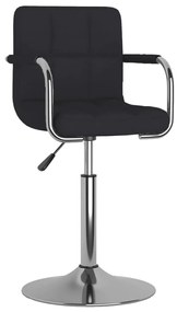 334549 vidaXL Бар табуретка, черна, текстил