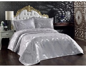 Сив памучен комплект от покривка за легло и калъфки за възглавници за двойно легло 240x260 cm Beste - Mijolnir
