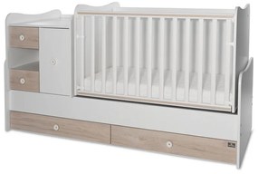 LORELLI Classic Трансформиращо се легло-люлка 190/72 см. MINI MAX БЯЛО/СВЕТЪЛ ДЪБ