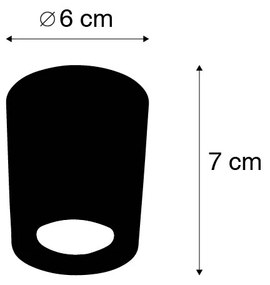 Модерен таванен прожектор черен с LED IP55 - Livia
