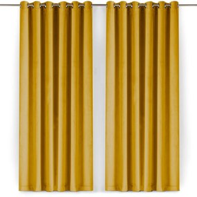 Затъмняваща завеса в цвят горчица 200x300 cm Velto – Filumi
