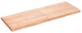 363973 vidaXL Плот за маса светлокафяв 160x60x(2-6) см обработен масивен дъб