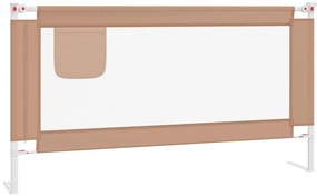 10221 vidaXL Ограничител за бебешко легло, таупе, 160x25 см, плат