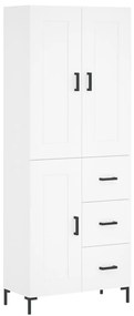 3200001 vidaXL Висок шкаф, бял, 69,5x34x180 см, инженерно дърво