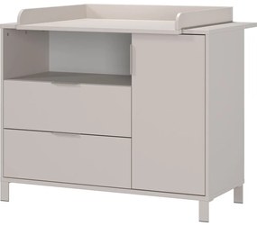 Кремав детски скрин с маса за преповиване 115x102x77 cm Alkmaar – Germania