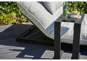 Черна градинска странична маса за шезлонг Tim - Hartman