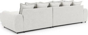 Бял ъглов диван (десен ъгъл) Albane – Ropez