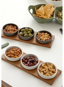 Бели чаши за сервиране в комплект от 3 части, изработени от камък Host - Ladelle