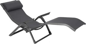 Сгъваем шезлонг Hesperide Decima, Алуминий - Кварц/Шисти