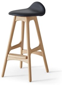 Въртящ се бар стол от естествена кожа 79 cm Buck - Hammel Furniture