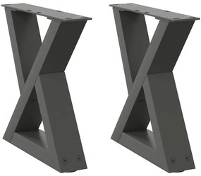 4012678 vidaXL Крака за масичка за кафе, 2 бр., антрацит, 30x(30-31,3) см, стомана