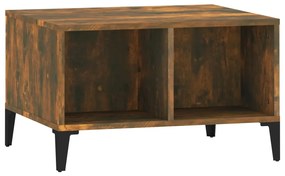 821041 vidaXL Кафе маса, опушен дъб, 60x50x36,5 см, инженерно дърво