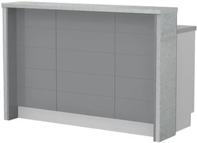 Островна кухненска пейка Hudson-Length: 150 cm.-Gray-Chromix Silver