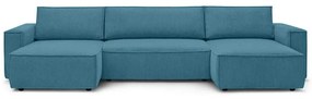 Тюркоаз сгъваем ъглов диван от рипсено кадифе Nihad – Bobochic Paris
