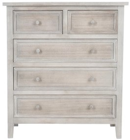 Скрин atmosphera Charm, 5 чекмеджета, MDF, 73x35x81 cm - Сив