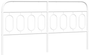377203 vidaXL Метална табла за глава, бяла, 193 см