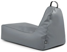 Сив пуф от изкуствена кожа Chill XXL – So Soft?