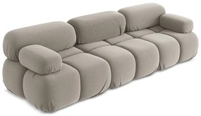 Бежов кадифен модулен диван 285 cm Lokua – Makamii