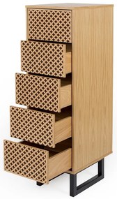 Комод с чекмеджета от дъб Camden Diamond, 40 x 123 cm - Woodman