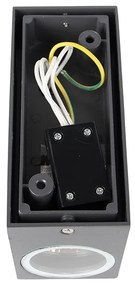 Комплект от 4 стенни лампи тъмно сиви 2-светлина IP44 - Baleno