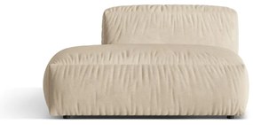 Бежов кадифен модул за диван (ляв ъгъл) Martina – Micadoni