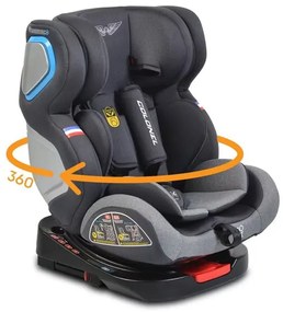Стол за кола 0-36 кг. с Isofix COLONEL MONI - светло сив