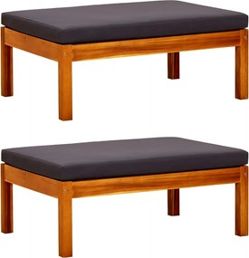 310324 vidaXL Градински табуретки, 2 бр, акациево дърво масив