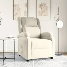 342408 vidaXL Реклайнер стол, кремав, кадифе