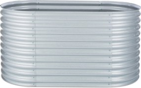 Blumfeldt High Grow, сребърна, 1,6 m, повдигната леха, поцинкован алуминий