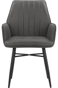 Антрацит трапезни столове в комплект от 2 бр. Anzo – Støraa