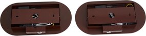 Set of 2 Retro Wall Lamps Brown Incl. 3-Step Dimmable LED and USB-C - Lila
