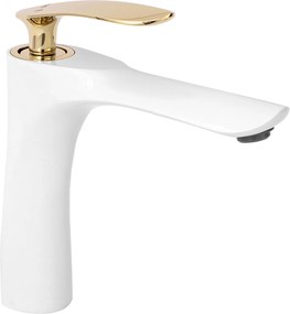Смесител за мивка Rea Orbit White Gold Low