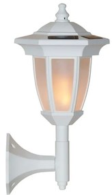 Бяло външно слънчево LED осветително тяло Flame - Star Trading