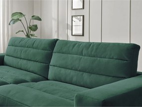 Зелен кадифен ъглов диван (ляв ъгъл) Sierra – Bobochic Paris