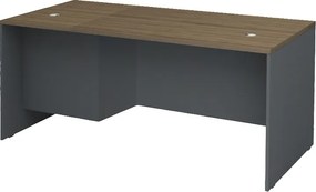 Venturo TopMebel меламиново работно бюро в цвят антрацит/орех, размери 180 × 80 × 75 см.