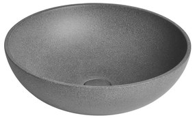 Sapho - Мивка за плот TURF Ø 44 см бетон/черен гранит