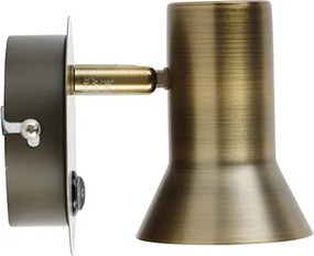 Смарт бронзов стенен прожектор, въртящ се и накланящ се с превключвател, вкл. Wifi GU10 50mm - Karin 1