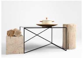 Черна масичка за кафе , 80 x 80 cm Memo - CustomForm