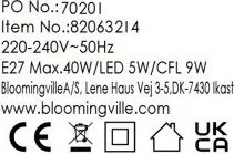 Каменна настолна лампа в естествен цвят с текстилен абажур (височина 53 cm) Marci – Bloomingville