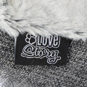 Сиво легло за котка тип палатка 40x40 cm – Love Story