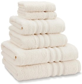 Кремави памучни хавлии и кърпи за баня в комплект от 6 бр. от тери Zero Twist – Catherine Lansfield
